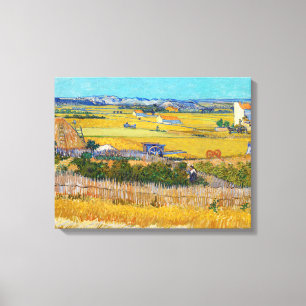 Vincent van Gogh - Harvest in La Crau Canvas Afdruk