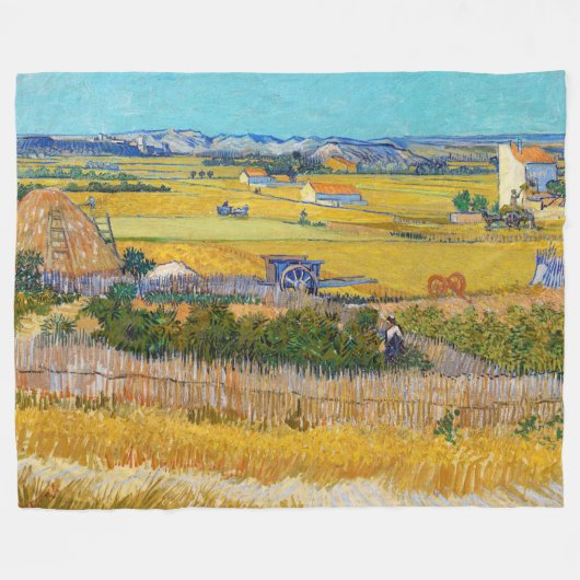 Vincent van Gogh - Harvest in La Crau Fleece Deken (Voorkant (Horizontaal))