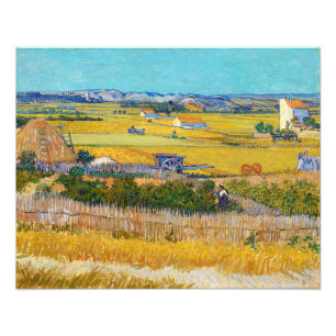 Vincent van Gogh - Harvest in La Crau Foto Afdruk