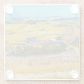 Vincent van Gogh - Harvest in La Crau Glazen Onderzetter (Achterkant)