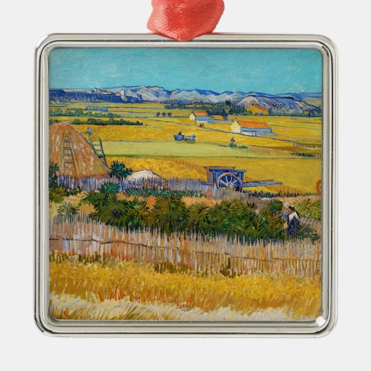 Vincent van Gogh - Harvest in La Crau Metalen Ornament (Voorkant)