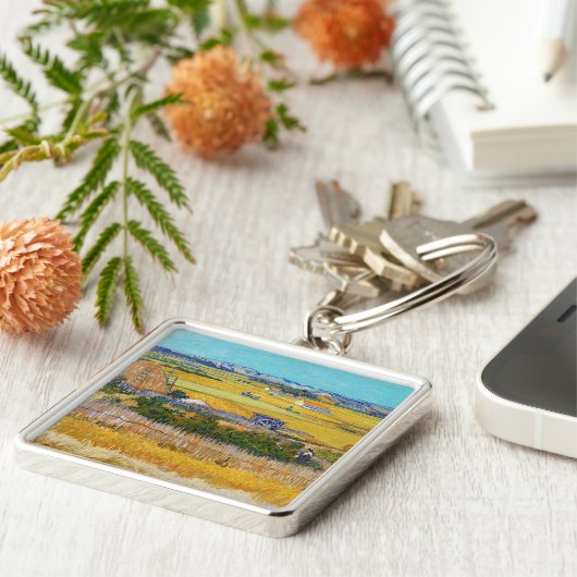 Vincent van Gogh - Harvest in La Crau Sleutelhanger (Zijkant)