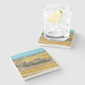 Vincent van Gogh - Harvest in La Crau Stenen Onderzetter (Zijkant)