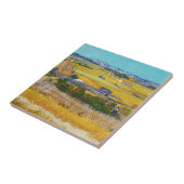 Vincent van Gogh - Harvest in La Crau Tegeltje (Zijkant)