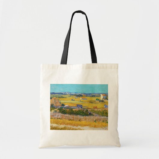 Vincent van Gogh - Harvest in La Crau Tote Bag (Voorkant)