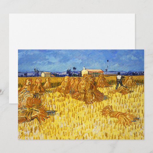 Vincent van Gogh - Harvest in Provence Bedankkaart (Voorkant / Achterkant)
