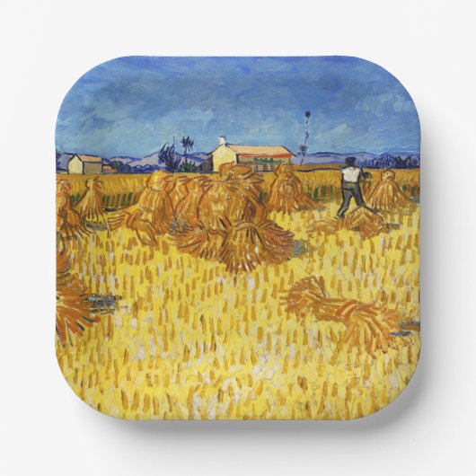Vincent van Gogh - Harvest in Provence Papieren Bordje (Voorkant)