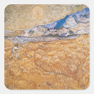 Vincent van Gogh   Harvester Vierkante Sticker