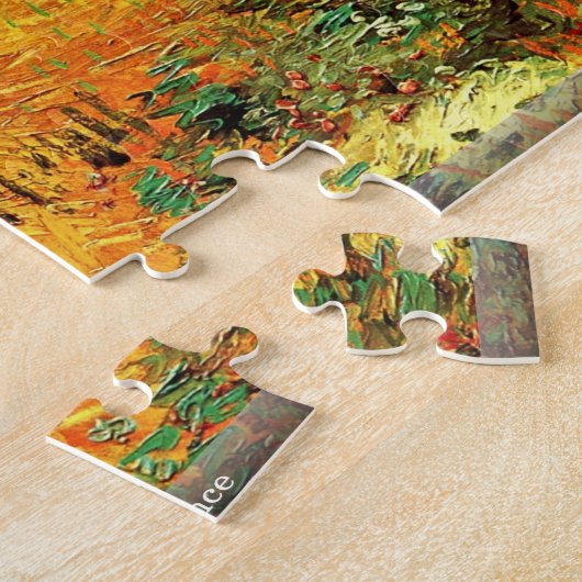 Vincent van Gogh - Haystacks in Provence Puzzle Legpuzzel (Zijkant)