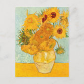 Vincent Van Gogh heeft twaalf zonnebloemen in een  Briefkaart (Voorkant)