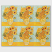 Vincent Van Gogh heeft twaalf zonnebloemen in een  Cadeaupapier (Vlak)