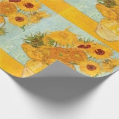 Vincent Van Gogh heeft twaalf zonnebloemen in een  Cadeaupapier (Hoek)