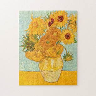 Vincent Van Gogh heeft twaalf zonnebloemen in een  Legpuzzel