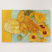 Vincent Van Gogh heeft twaalf zonnebloemen in een  Legpuzzel (Horizontaal)