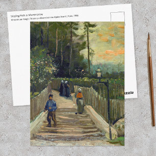 Vincent van Gogh - Hellend pad in Montmartre Briefkaart