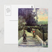 Vincent Van Gogh - Hellend pad in Montmartre Briefkaart (Voorkant / Achterkant)