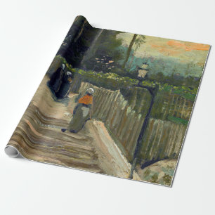 Vincent van Gogh - Hellend pad in Montmartre Cadeaupapier