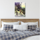 Vincent Van Gogh - Hellend pad in Montmartre Canvas Afdruk (Insitu (Slaapkamer))