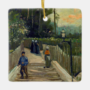 Vincent van Gogh - Hellend pad in Montmartre Keramisch Ornament