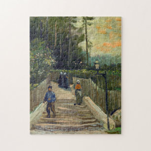 Vincent van Gogh - Hellend pad in Montmartre Legpuzzel