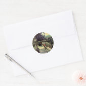 Vincent Van Gogh - Hellend pad in Montmartre Ronde Sticker (Envelop)