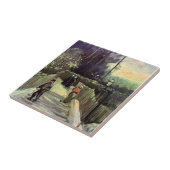 Vincent Van Gogh - Hellend pad in Montmartre Tegeltje (Zijkant)