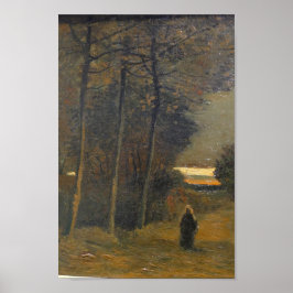 Vincent van Gogh Herfstlandschap bij Dusk Painting Poster