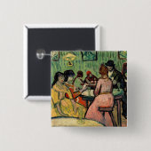 Vincent van Gogh - Het Bordeel Vierkante Button 5,1 Cm (Voorkant /achterkant)