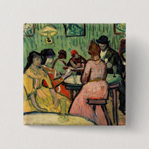 Vincent van Gogh - Het Bordeel Vierkante Button 5,1 Cm