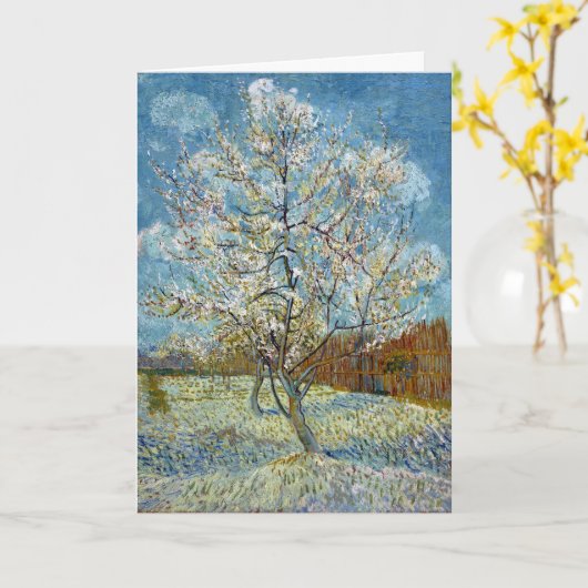 Vincent van Gogh het Briefkaart van de roze pekelb (Gele Bloem)