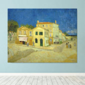 Vincent van Gogh -Het gele huis Canvas Afdruk (Insitu (Houten vloer))