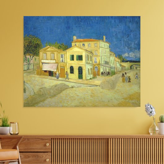 Vincent van Gogh -Het gele huis Canvas Afdruk (Insitu (Woonkamer))