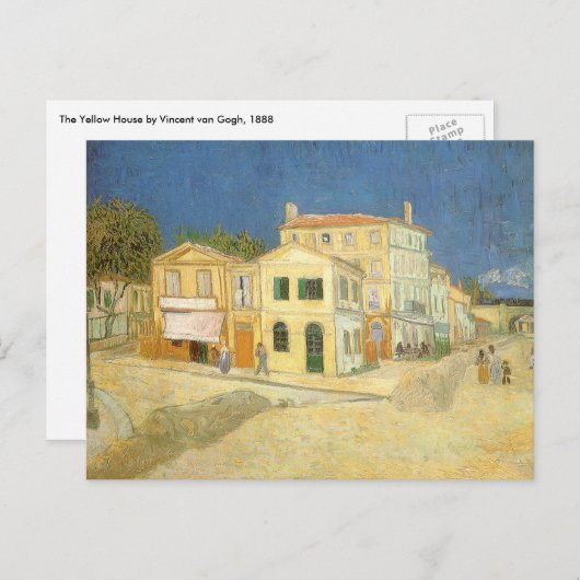 Vincent van Gogh - Het gele huis (de straat) Briefkaart (Voorkant / Achterkant)
