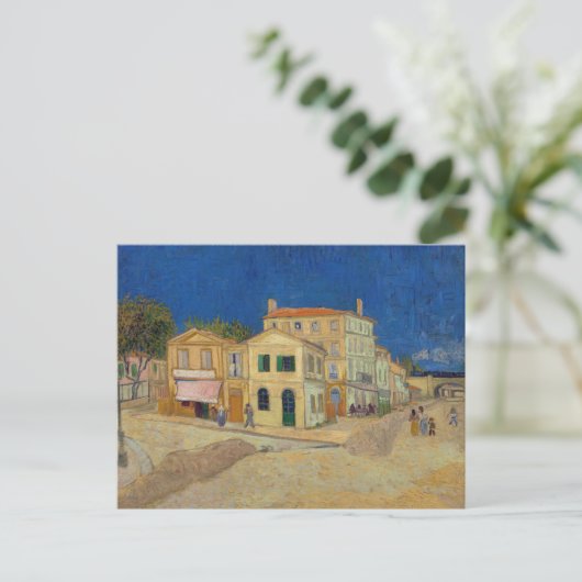 Vincent van Gogh - het Gele Huis / De straat Briefkaart (Staand voorkant)