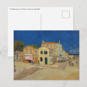 Vincent van Gogh - het Gele Huis / De straat Briefkaart (Voorkant / Achterkant)