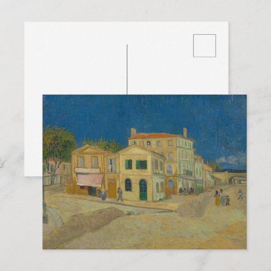 Vincent van Gogh, het gele huis, de straat Briefkaart (Voorkant / Achterkant)
