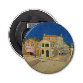 Vincent van Gogh - het Gele Huis / De straat Button Flesopener (Voorkant)