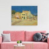 Vincent van Gogh, het gele huis, de straat Canvas Afdruk (Insitu (Woonkamer))