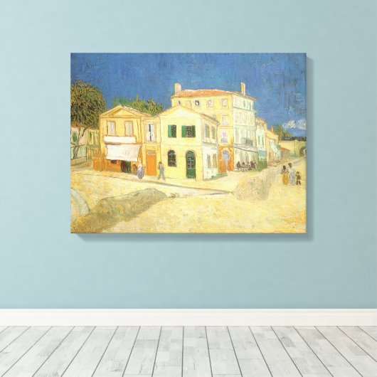 Vincent van Gogh - Het gele huis (de straat) Canvas Afdruk (Insitu (Houten vloer))
