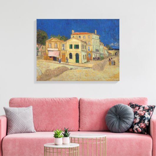 Vincent van Gogh - het Gele Huis / De straat Canvas Afdruk (Insitu (Woonkamer))