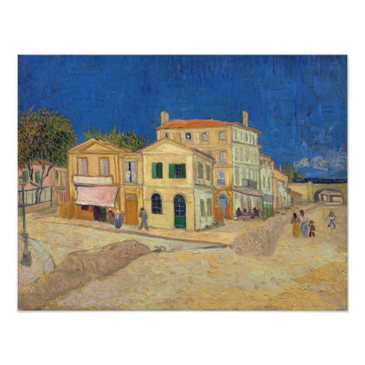 Vincent van Gogh - het Gele Huis / De straat Foto Afdruk (Voorkant)
