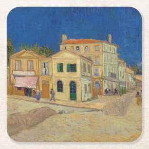 Vincent van Gogh - het Gele Huis / De straat Kartonnen Onderzetters