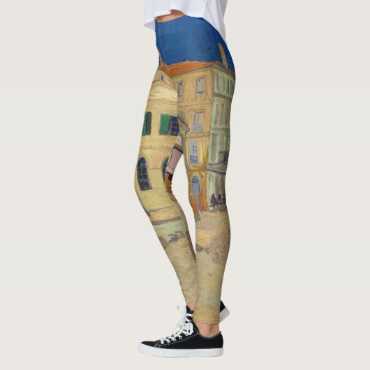 Vincent van Gogh - het Gele Huis / De straat Leggings (Links)