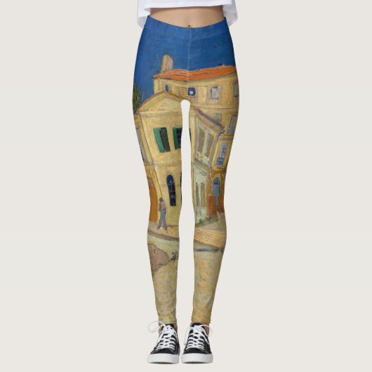 Vincent van Gogh - het Gele Huis / De straat Leggings (Voorkant)