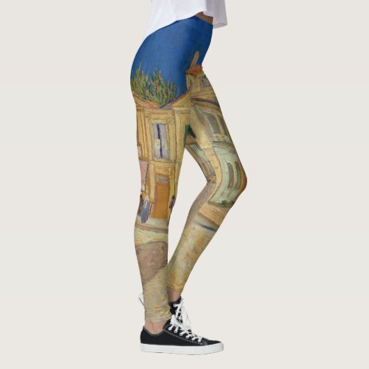 Vincent van Gogh - het Gele Huis / De straat Leggings (Rechts)