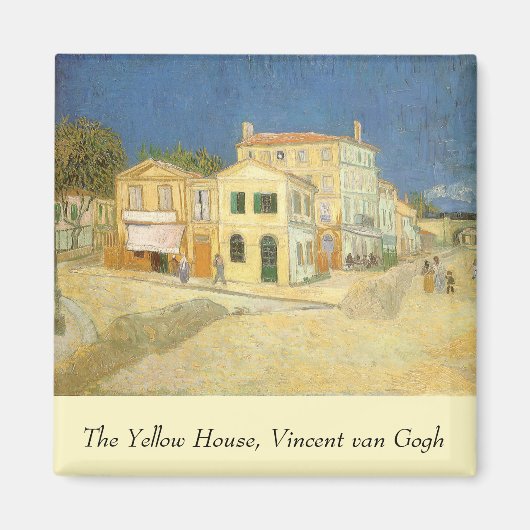 Vincent van Gogh - Het gele huis (de straat) Magneet (Voorkant)