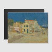 Vincent van Gogh, het gele huis, de straat Magnetische Uitnodiging (Voorkant / Achterkant)