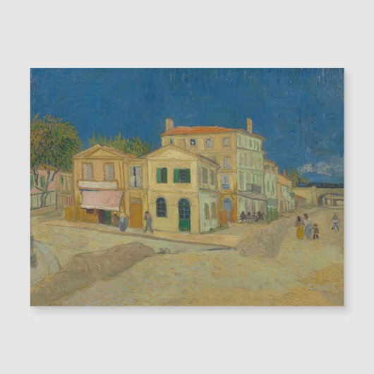 Vincent van Gogh, het gele huis, de straat Magnetische Uitnodiging (Voorkant)