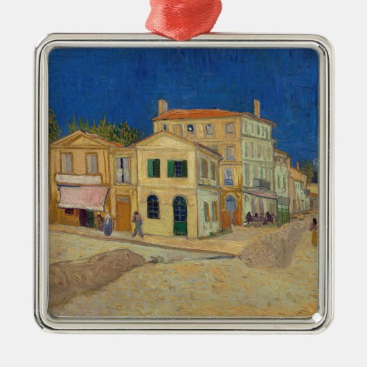 Vincent van Gogh - het Gele Huis / De straat Metalen Ornament (Voorkant)