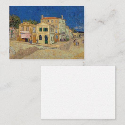 Vincent van Gogh - het Gele Huis / De straat Notitiekaartje (Voorkant / Achterkant)